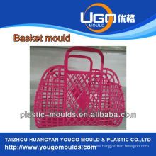 Diseño de moda de plástico de la cesta de la fábrica de moldes para el molde de cesta de productos en taizhou China